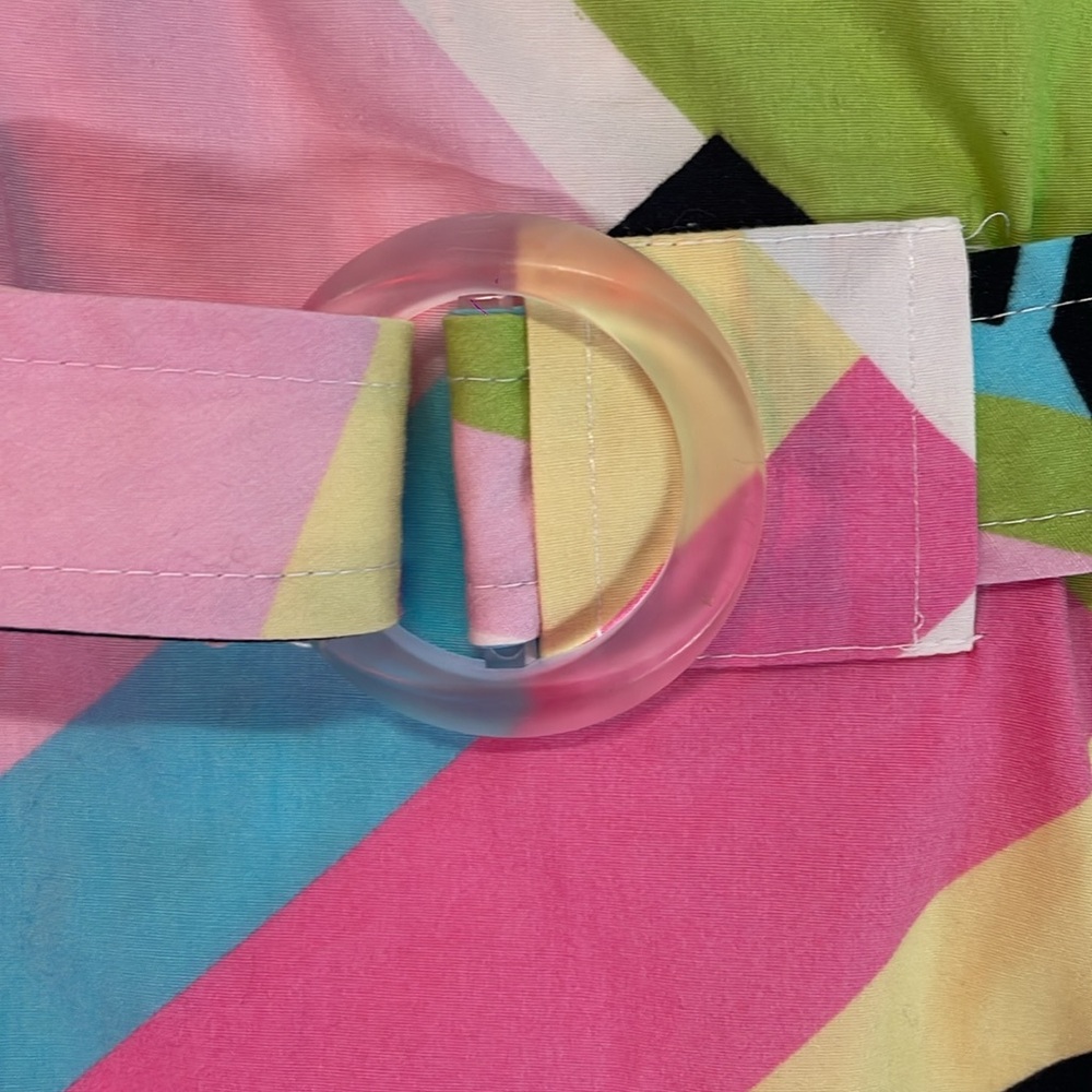 Y2K Colorful Geometric Pattern Mini-Skirt - Picture 3 of 3
